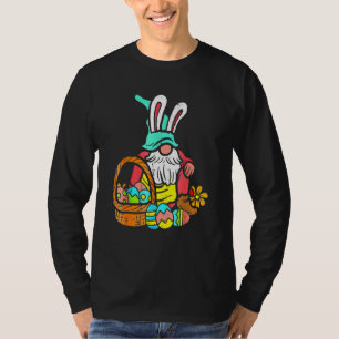 Paaseieren Nordic Garden Gnome Bunny Basket Tomte T-shirt