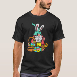 Paaseieren Nordic Garden Gnome Bunny Basket Tomte T-shirt