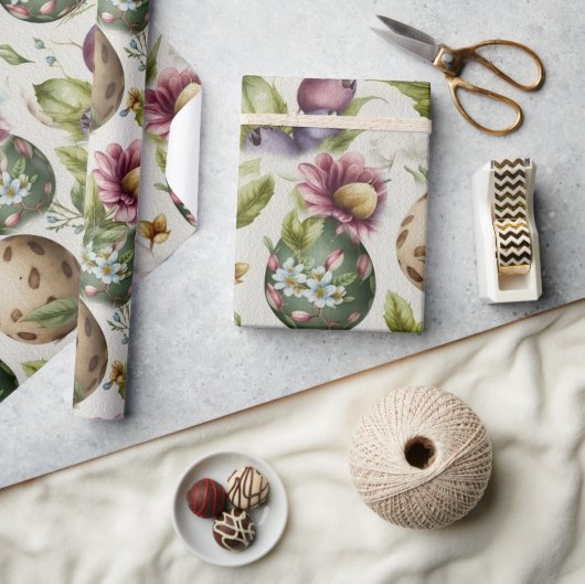 Paaseieren nostalgisch patroon nr. 14 cadeaupapier (Crafts)