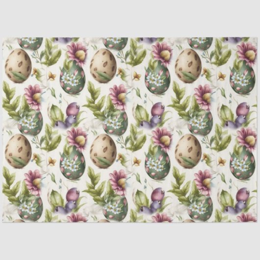Paaseieren nostalgisch patroon nr. 14 tissuepapier (Voorkant)