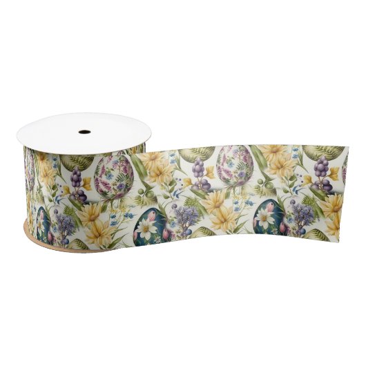 Paaseieren  nostalgisch patroon nr. 15 satijnen lint (Spoel)
