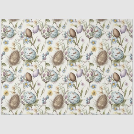 Paaseieren  nostalgisch patroon nr. 16 tissuepapier (Voorkant)
