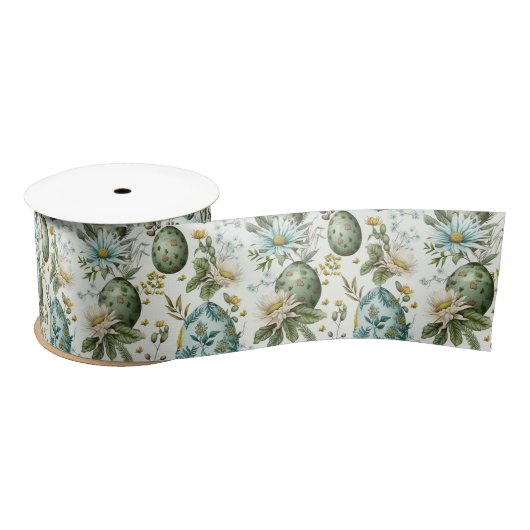 Paaseieren  nostalgisch patroon nr. 2 satijnen lint (Spoel)