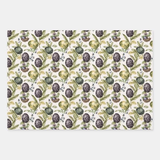 Paaseieren nostalgisch patroon nr. 3 inpakpapier vel (Voorkant 2)