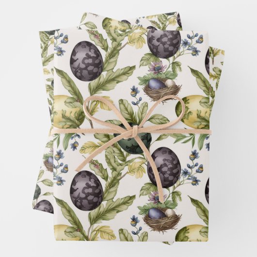 Paaseieren nostalgisch patroon nr. 3 inpakpapier vel (In situ)