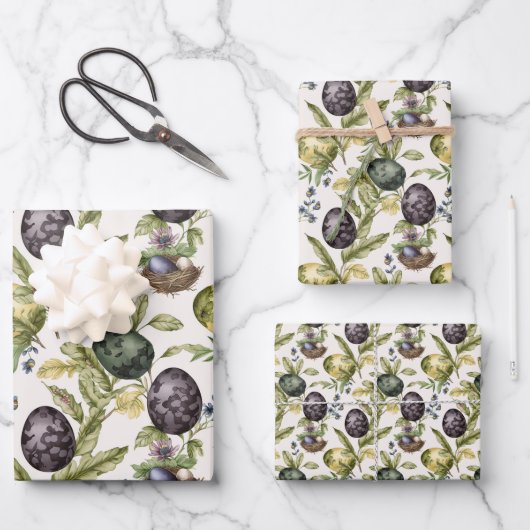 Paaseieren  nostalgisch patroon nr. 3 inpakpapier vel (Voorkant)