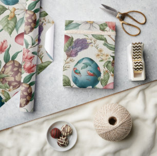 Paaseieren  nostalgisch patroon nr. 4 cadeaupapier