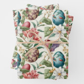 Paaseieren nostalgisch patroon nr. 4 inpakpapier vel (In situ)