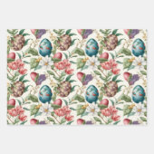 Paaseieren nostalgisch patroon nr. 4 inpakpapier vel (Voorkant)