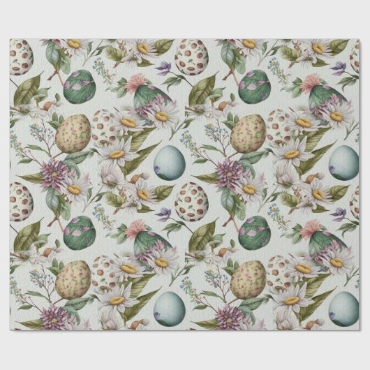 Paaseieren  nostalgisch patroon nr. 8 cadeaupapier (Vlak)