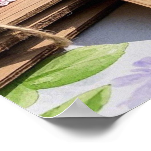 Paaseieren op de tuintafel poster (Hoek)