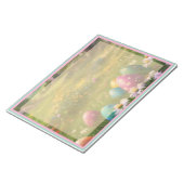 Paaseieren op de weide notitieblok (Schuin)