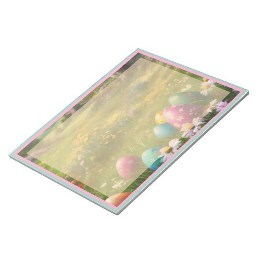 Paaseieren op de weide notitieblok (Schuin)