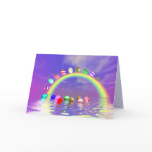 Paaseieren op een regenboog