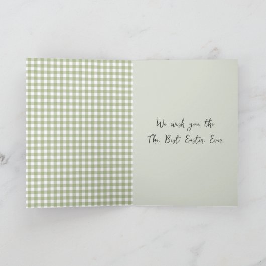 Paaseieren op Gingham Kaart (Binnen)