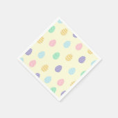 Paaseieren op pastelgele servetten (Hoek)