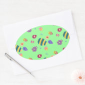 Paaseieren Ovale Sticker (Envelop)