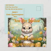  paaseieren, paaseieren, uitnodiging briefkaart (Voorkant / Achterkant)