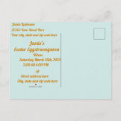  paaseieren, paaseieren, uitnodiging briefkaart (Achterkant)