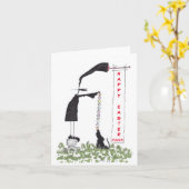 Paaseieren Pasen Kaart (Gele Bloem)