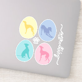 Paaseieren Pastel Italiaans Greyhound Hondenliefhe Sticker