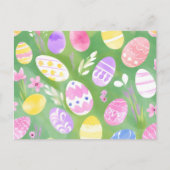 paaseieren |  pastel Waterverf Egg Hunt Feestdagenkaart (Voorkant)