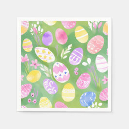 paaseieren |  pastel Waterverf Egg Hunt Servet