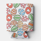 Paaseieren Patroon Koelbox – kleurrijke vakantie Blikjeskoeler (Achterkant)