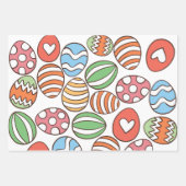 Paaseieren Patroon Wrapping Paper - Kleurrijke Gif (Voorkant 2)