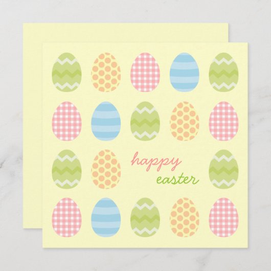 Paaseieren Picnic-uitnodiging Kaart (Voorkant / Achterkant)