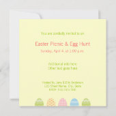 Paaseieren Picnic-uitnodiging Kaart (Achterkant)