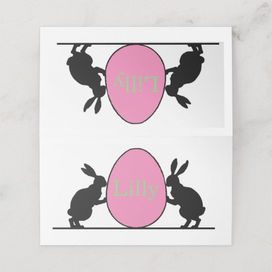 Paaseieren Plaatskaartje (Buitenkant ongevouwen)