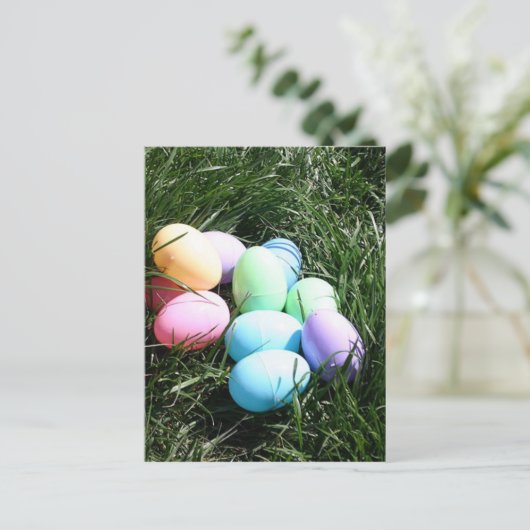 Paaseieren postkaart feestdagenkaart (Staand voorkant)