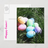 Paaseieren postkaart feestdagenkaart (Voorkant / Achterkant)