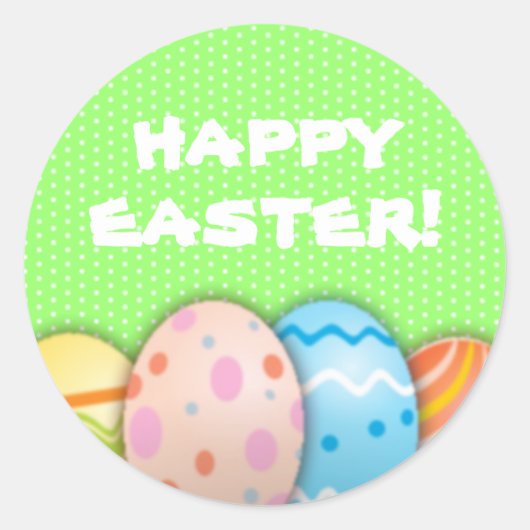 Paaseieren Ronde Sticker (Voorkant)