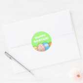 Paaseieren Ronde Sticker (Envelop)