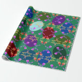 Paaseieren Roos Pattern Fabergè geïnspireerd Cadeaupapier (Uitgerold)