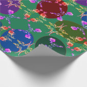 Paaseieren Roos Pattern Fabergè geïnspireerd Cadeaupapier (Hoek)