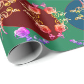 Paaseieren Roos Pattern Fabergè geïnspireerd Cadeaupapier (Rol Hoek)