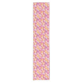 Paaseieren Roze Paarse gele motief Korte Tafelloper (Voorkant)