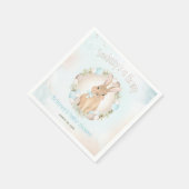 Paaseieren Schattige Bunny Spring Blue Boy Baby sh Servet (Hoek)