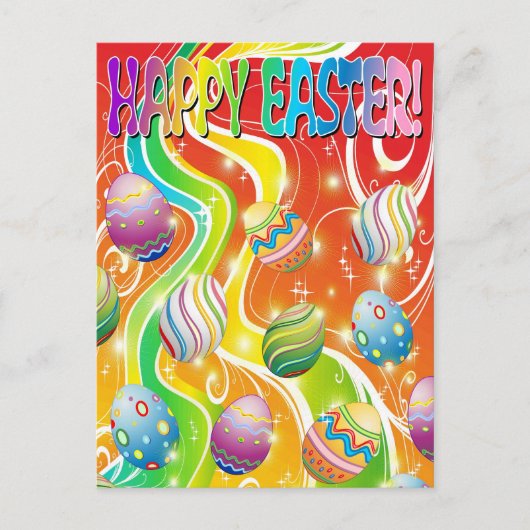 Paaseieren — siervormig ontwerp feestdagenkaart (Voorkant)