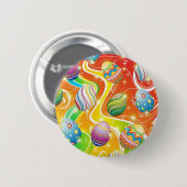 Paaseieren — siervormig ontwerp ronde button 5,7 cm (Voorkant /achterkant)