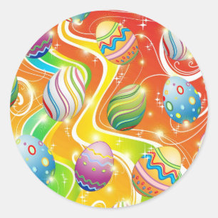 Paaseieren — siervormig ontwerp ronde sticker