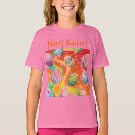 Paaseieren — siervormig ontwerp t-shirt (Voorkant)