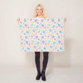 Paaseieren Snijden Afdrukpasta-kleuren Hondenliefh Fleece Deken