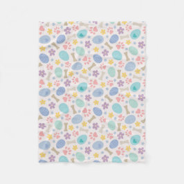 Paaseieren Snijden Afdrukpasta-kleuren Hondenliefh Fleece Deken