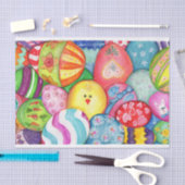 Paaseieren, snijweefsel van de waterverf tissuepapier (Craft)