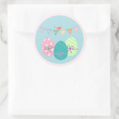 Paaseieren Springtime Lavendel Blush Large Ronde Sticker (Tas)