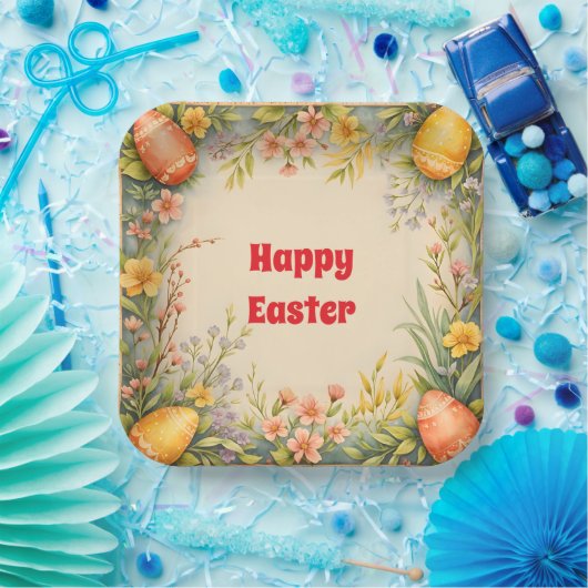 Paaseieren trendy Collectie Papieren Bordje (Feest)